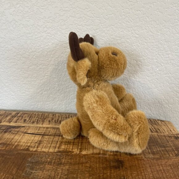 Plush Moose 12” Reindeer Seated Soft Cuddly Stuffed Animal Toy Brown - Picture 3 of 7